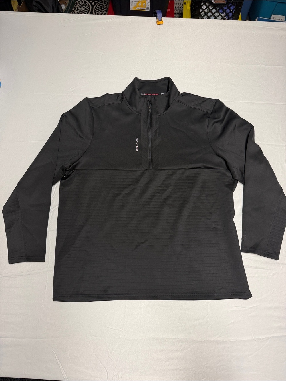 Black Spyder Men's Quarter-Zip Pullover Sweater - Size XXL / NWOT